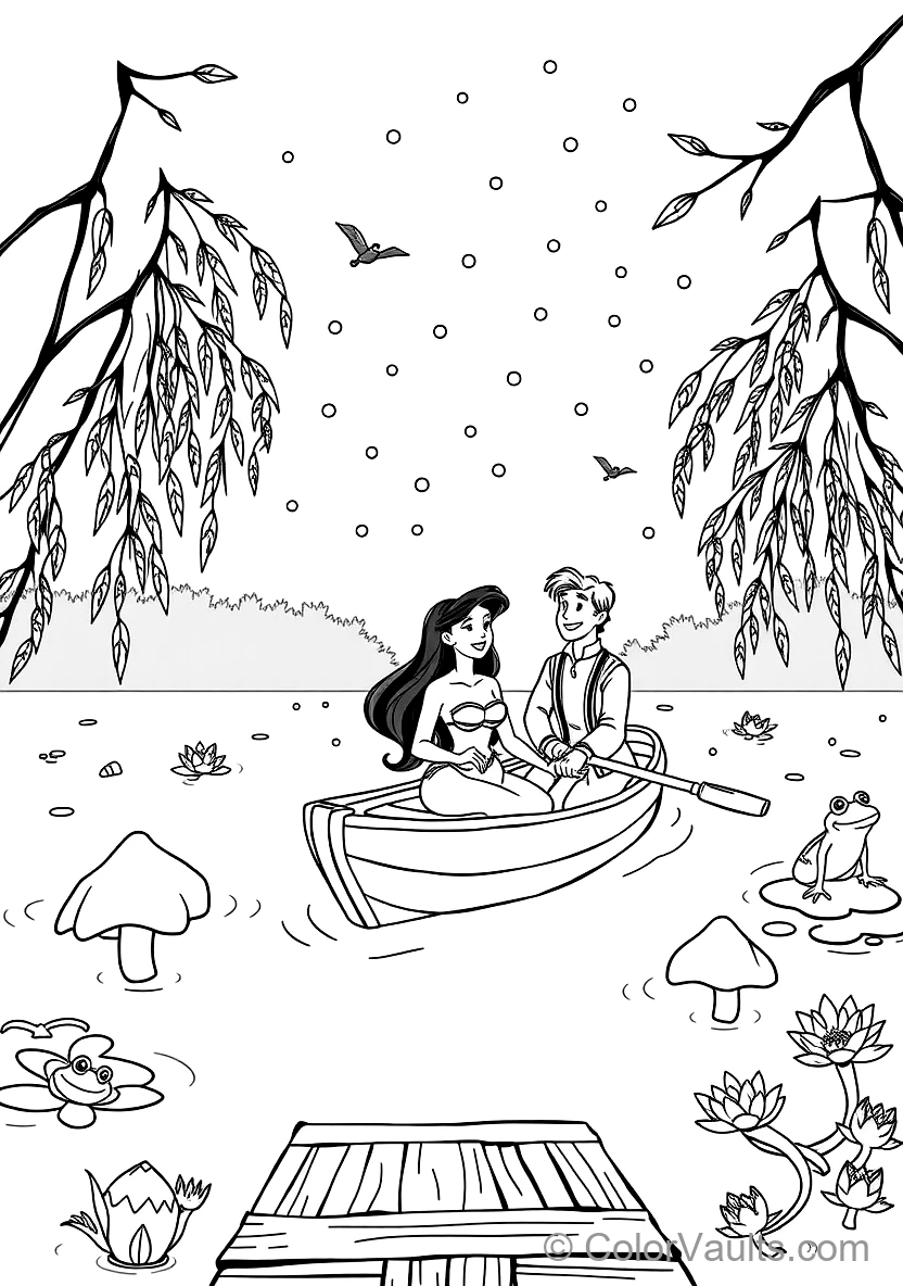 Princess Ariel Swimming Gracefully with Flounder (7)