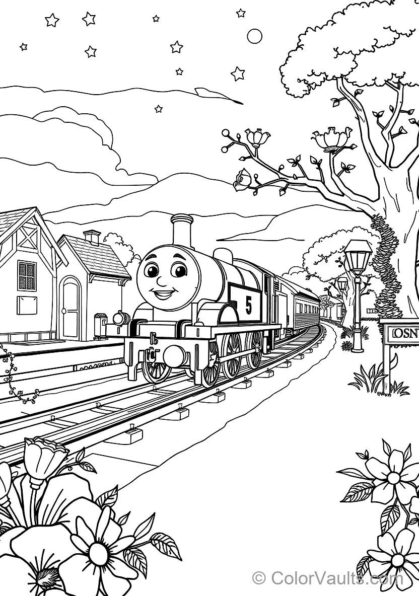 Bertie the Bus Racing Thomas Along the Road