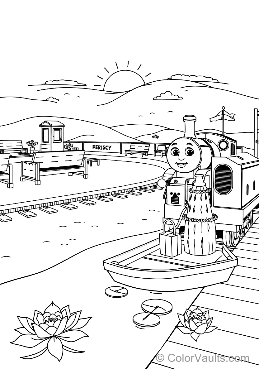 Edward the Blue Engine Puffing Up the Hill