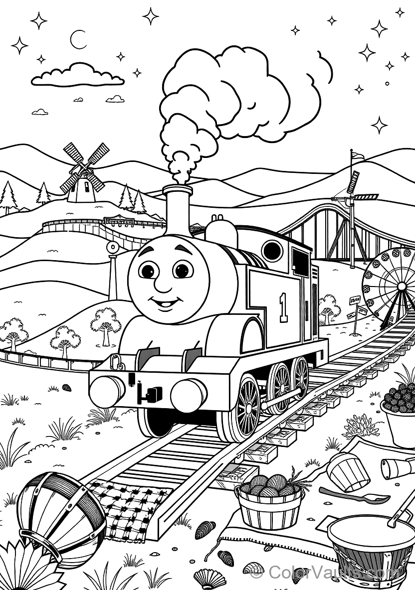 Annie and Clarabel Coaches Traveling with Thomas