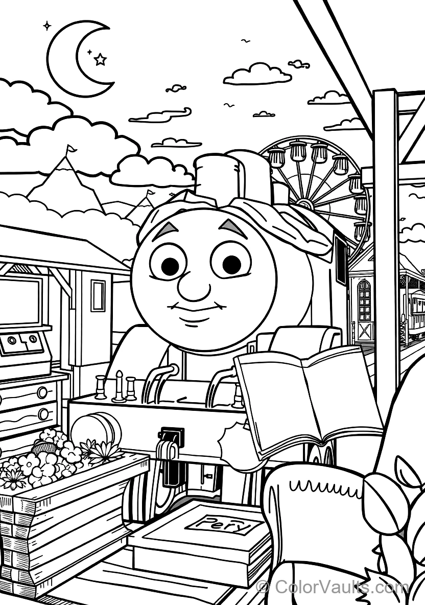 Thomas Crossing the Viaduct on Sunny Day