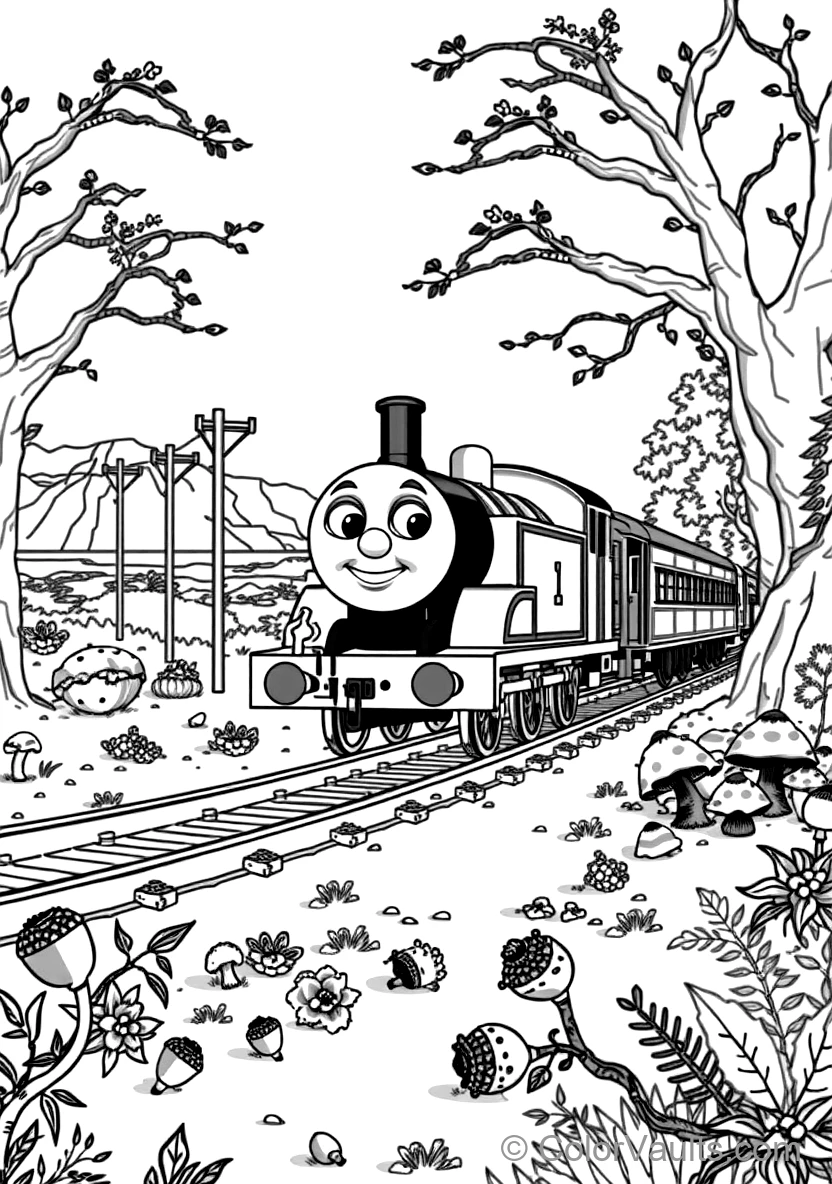 Edward the Blue Engine Puffing Up the Hill (2)