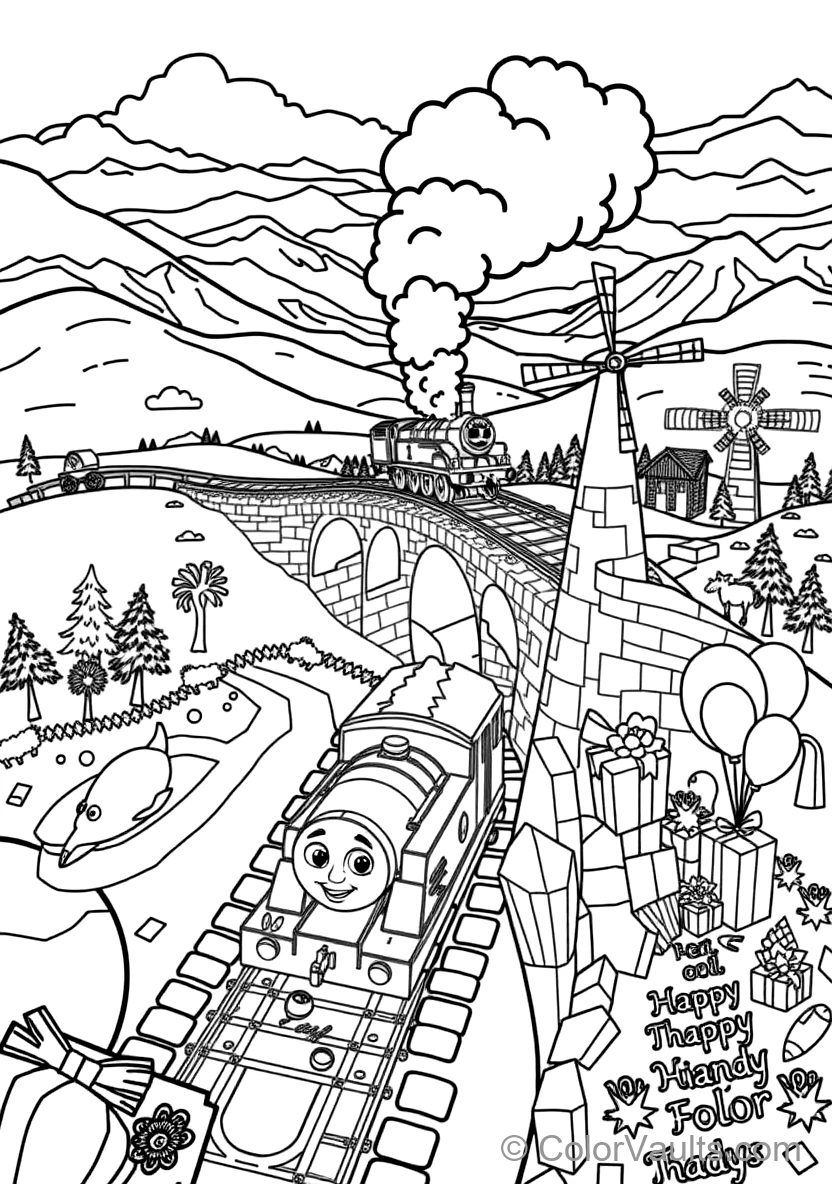 Henry the Green Engine Coming Through the Tunnel (2)