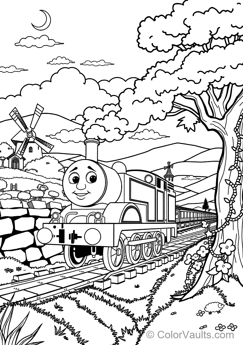 Thomas Crossing the Viaduct on Sunny Day (2)