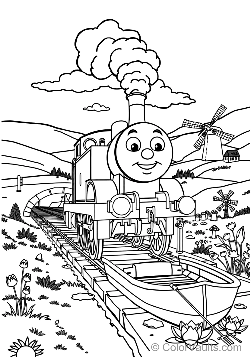 Thomas the Tank Engine Steaming Down the Tracks (3)
