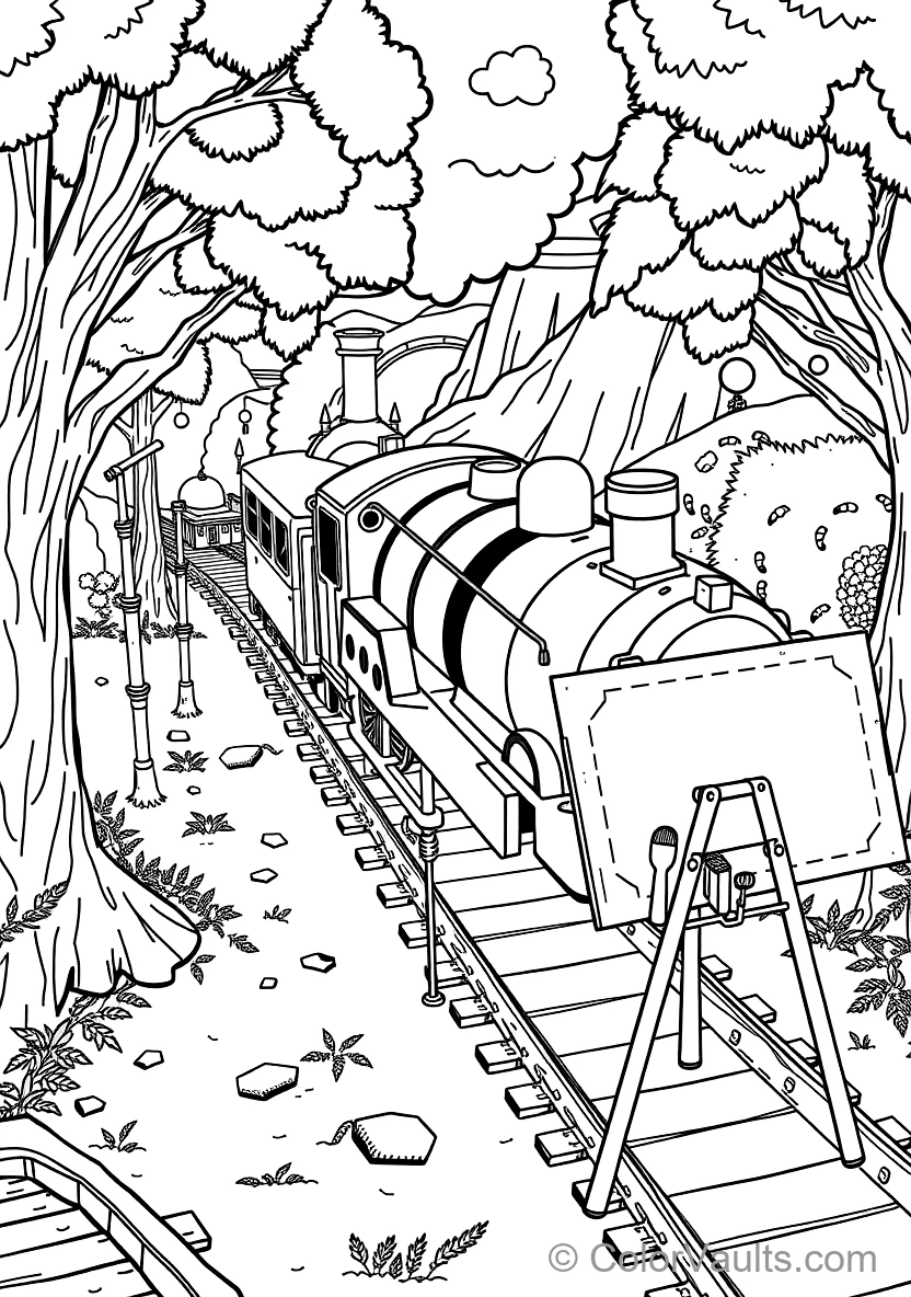 Edward the Blue Engine Puffing Up the Hill (3)