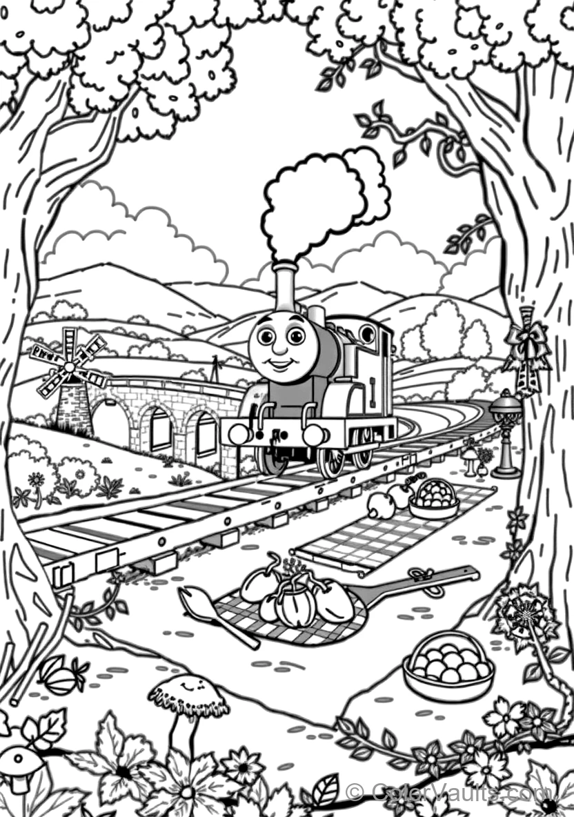 Thomas the Tank Engine Steaming Down the Tracks (4)