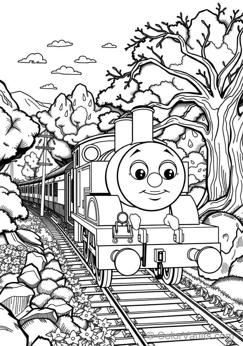 Edward the Blue Engine Puffing Up the Hill (4)