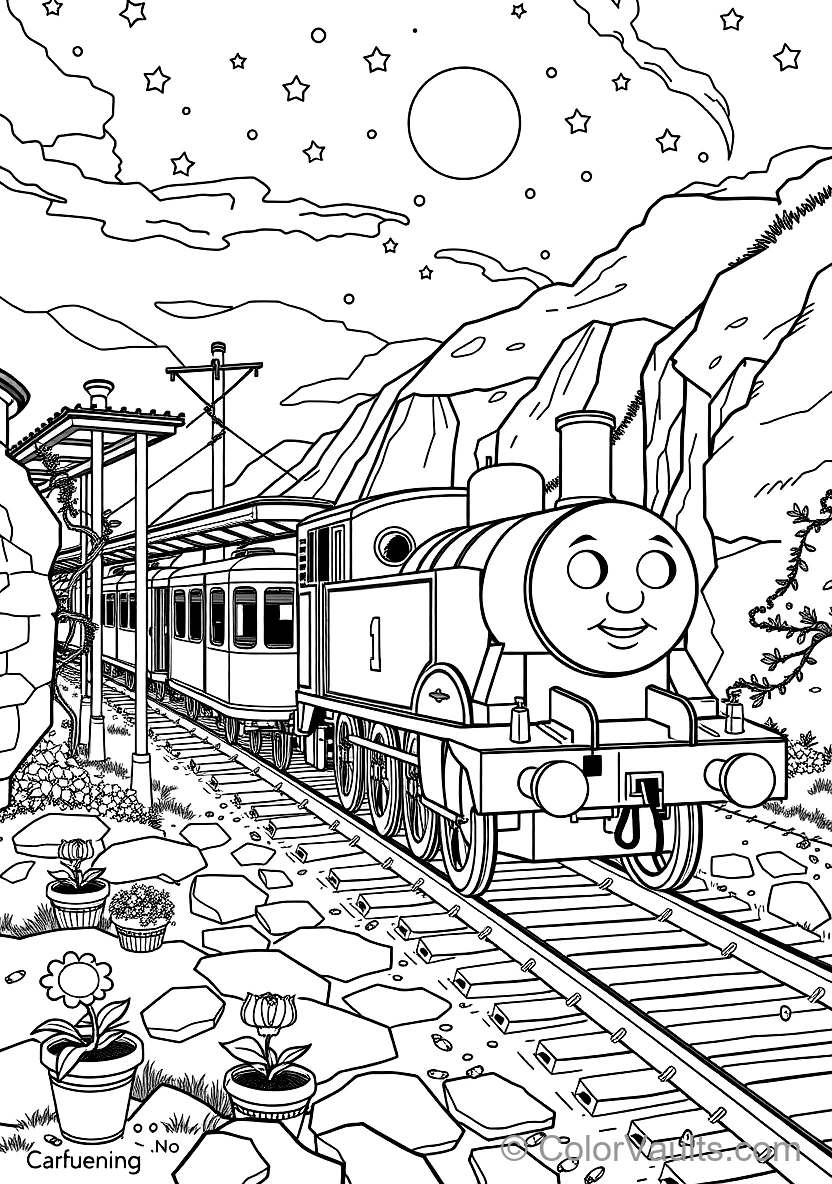 Thomas the Tank Engine Steaming Down the Tracks (5)