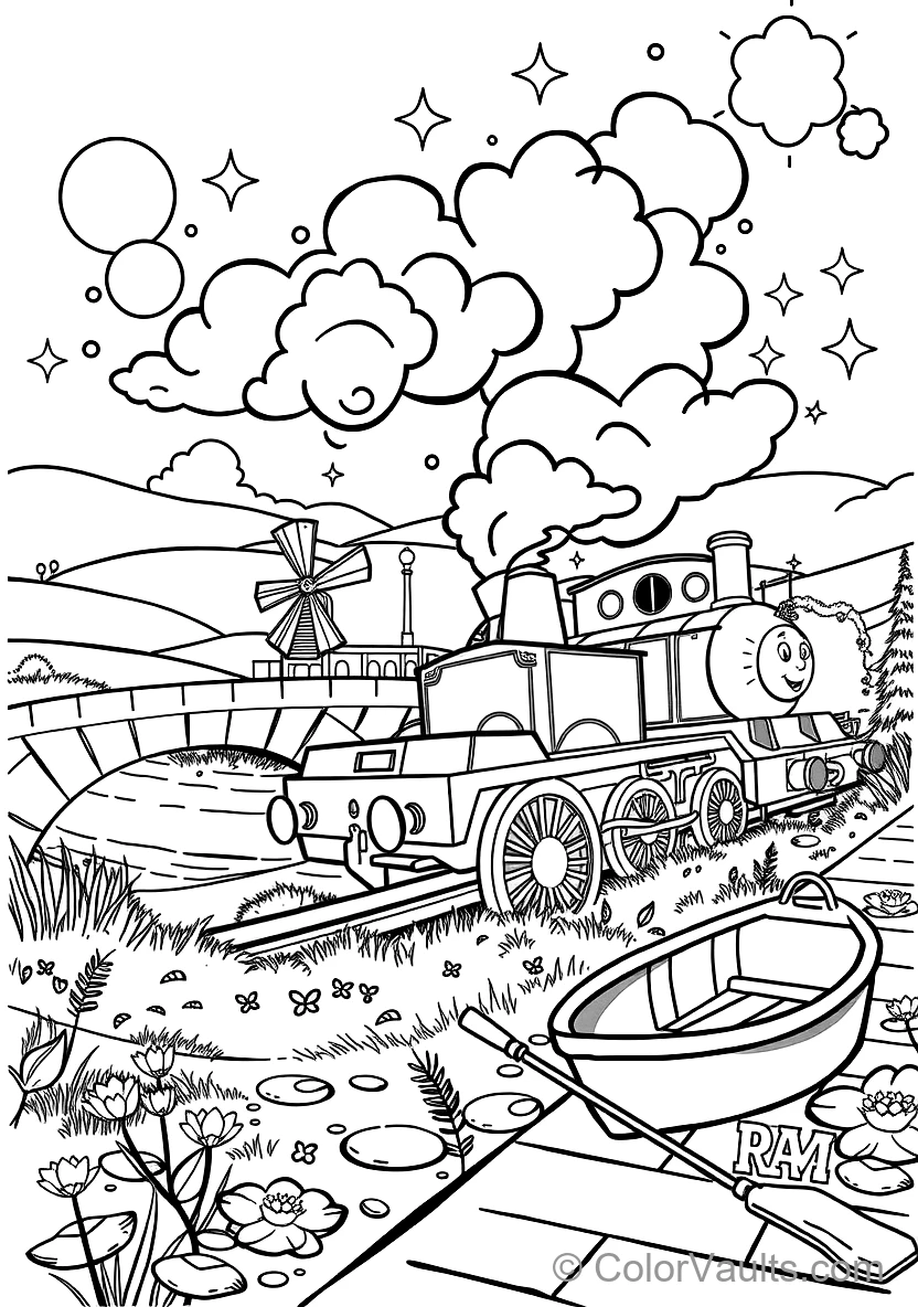 Gordon the Big Blue Express Engine at Full Speed (5)