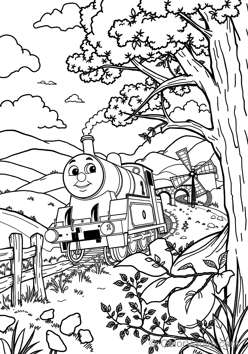 Edward the Blue Engine Puffing Up the Hill (5)
