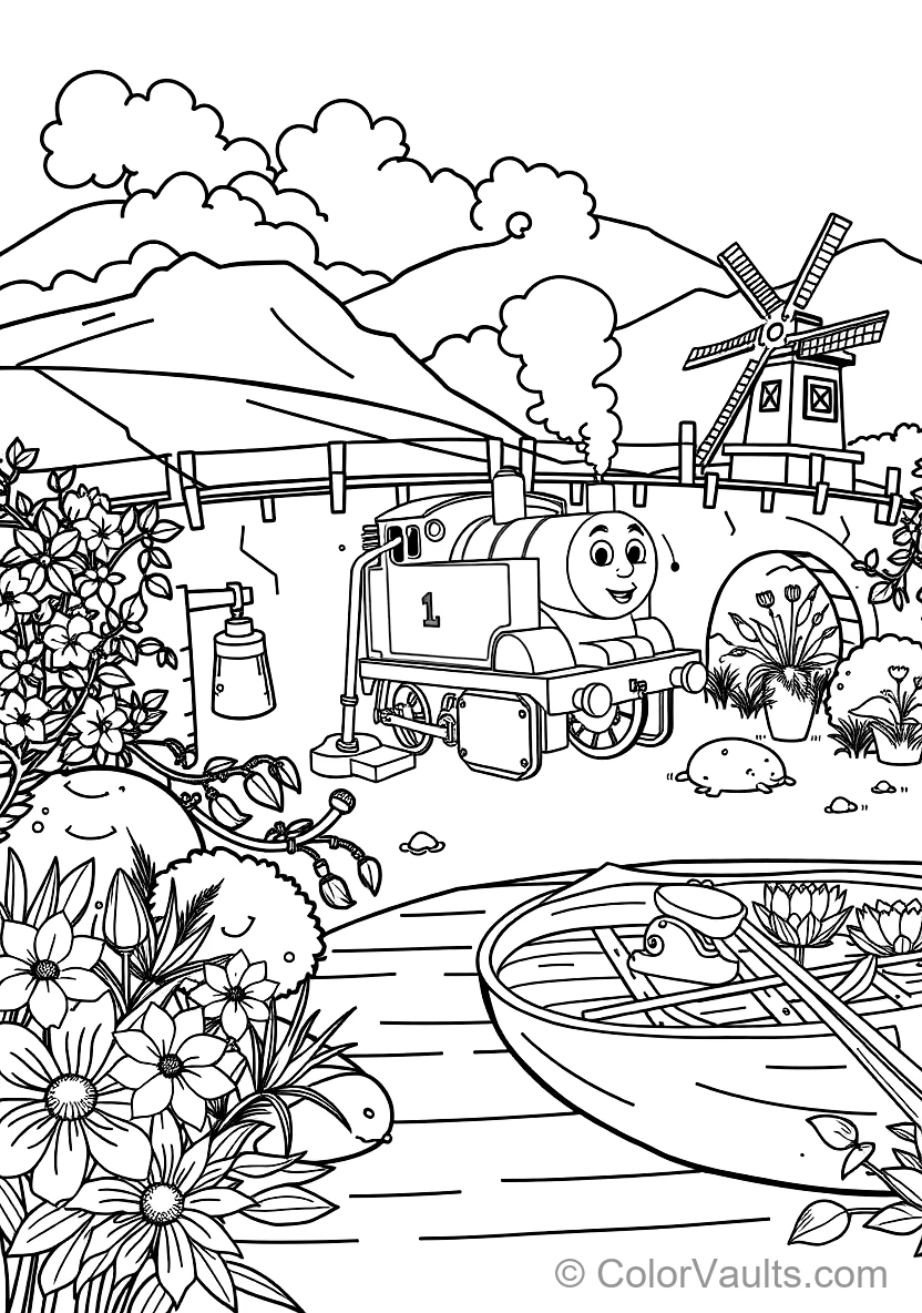 Emily the Emerald Engine Puffing Across Bridge (6)