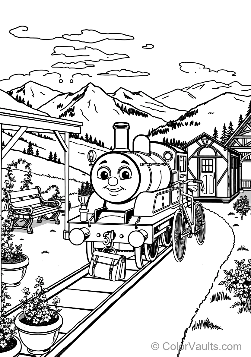 Bertie the Bus Racing Thomas Along the Road (6)