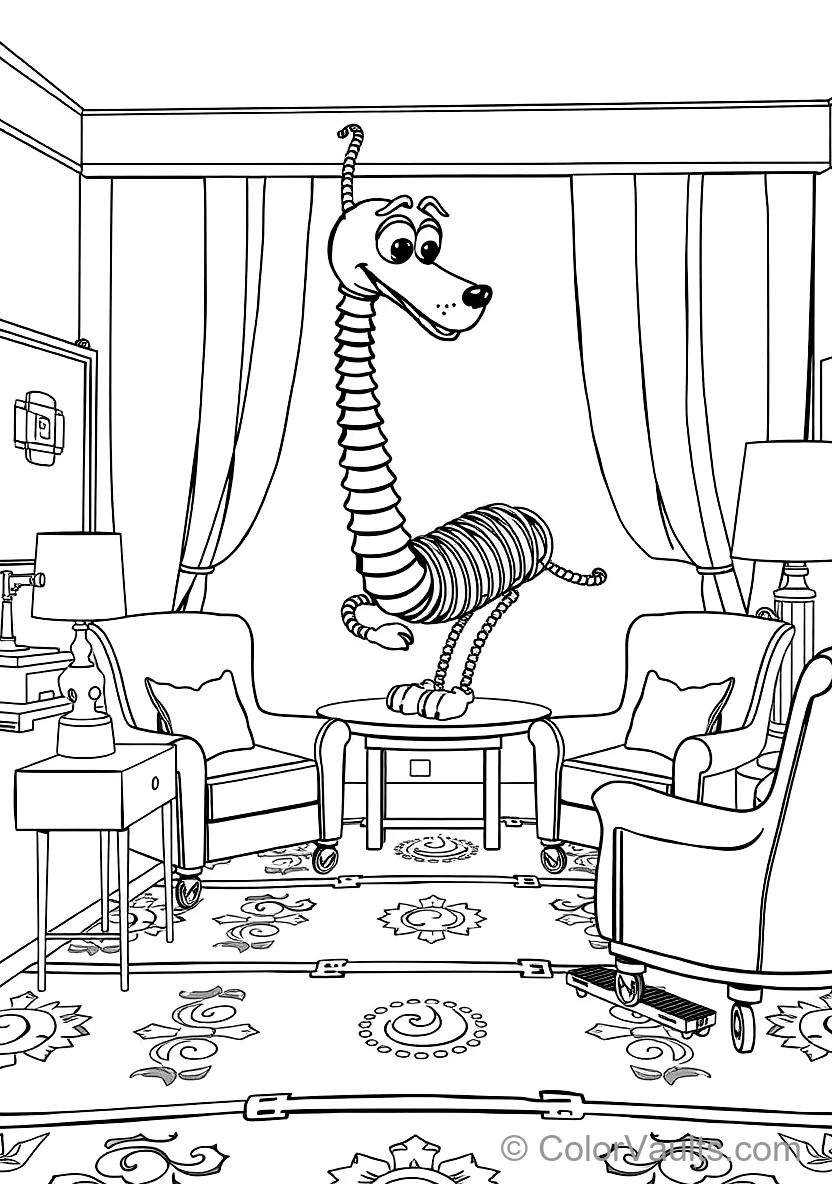 Slinky Dog Stretching His Long Coiled Metal Slinky (Scene 7)
