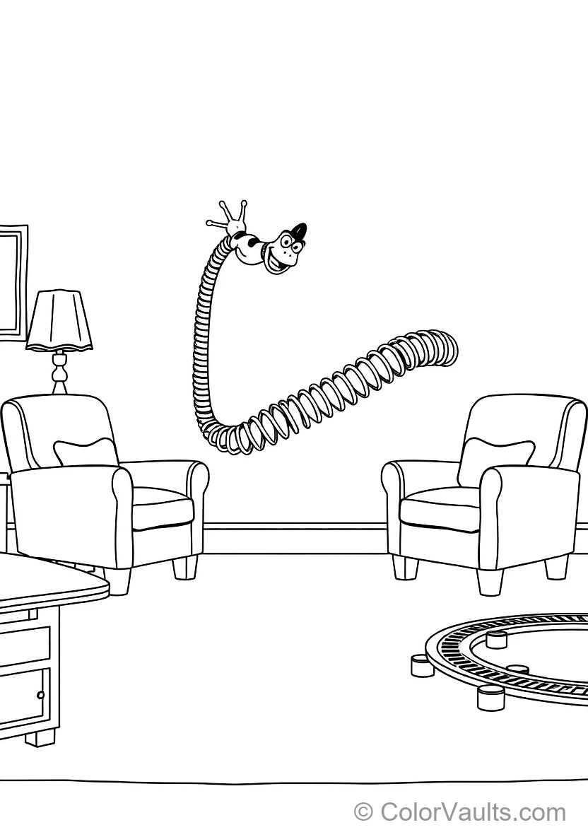 Slinky Dog Stretching His Long Coiled Metal Slinky (Scene 27)