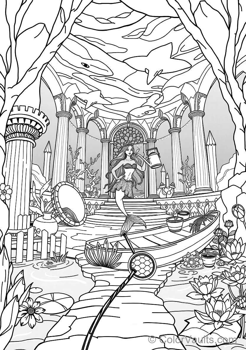Underwater Lost Cities (Atlantis) coloring page 3