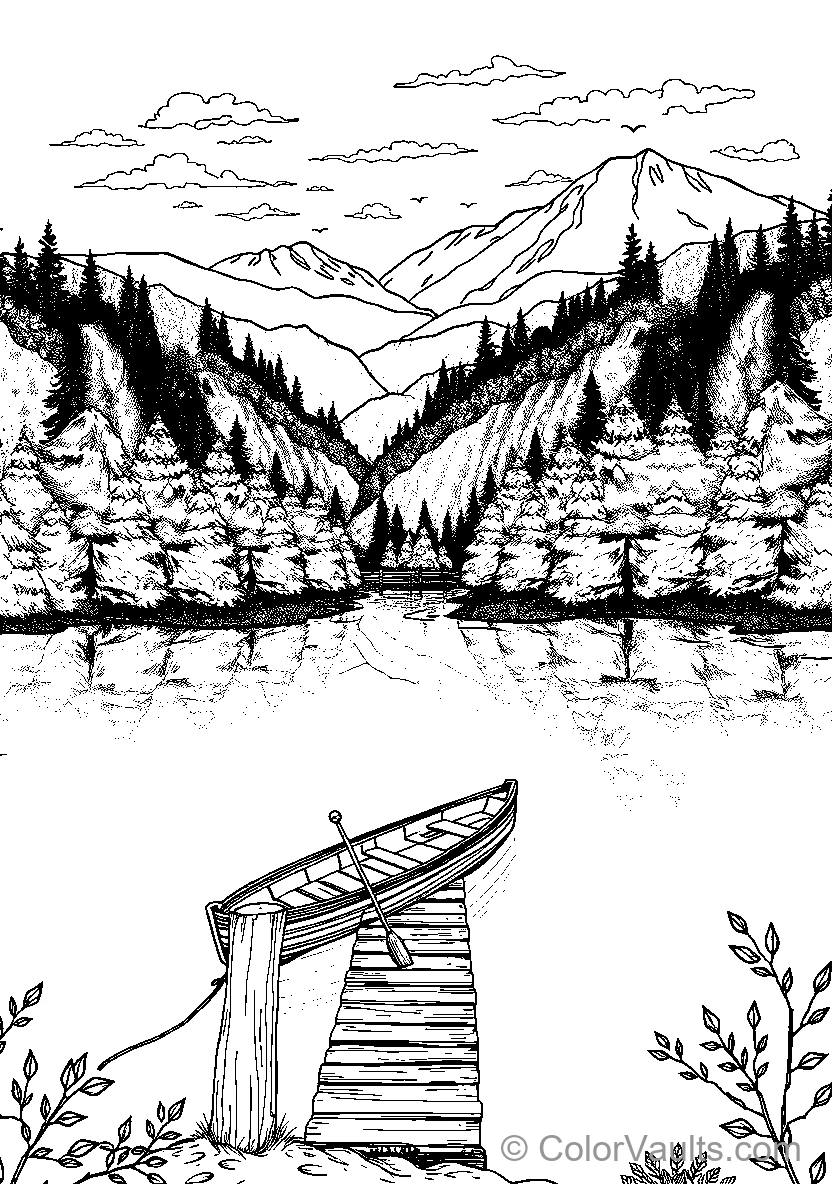 Boat At Mountain Lake