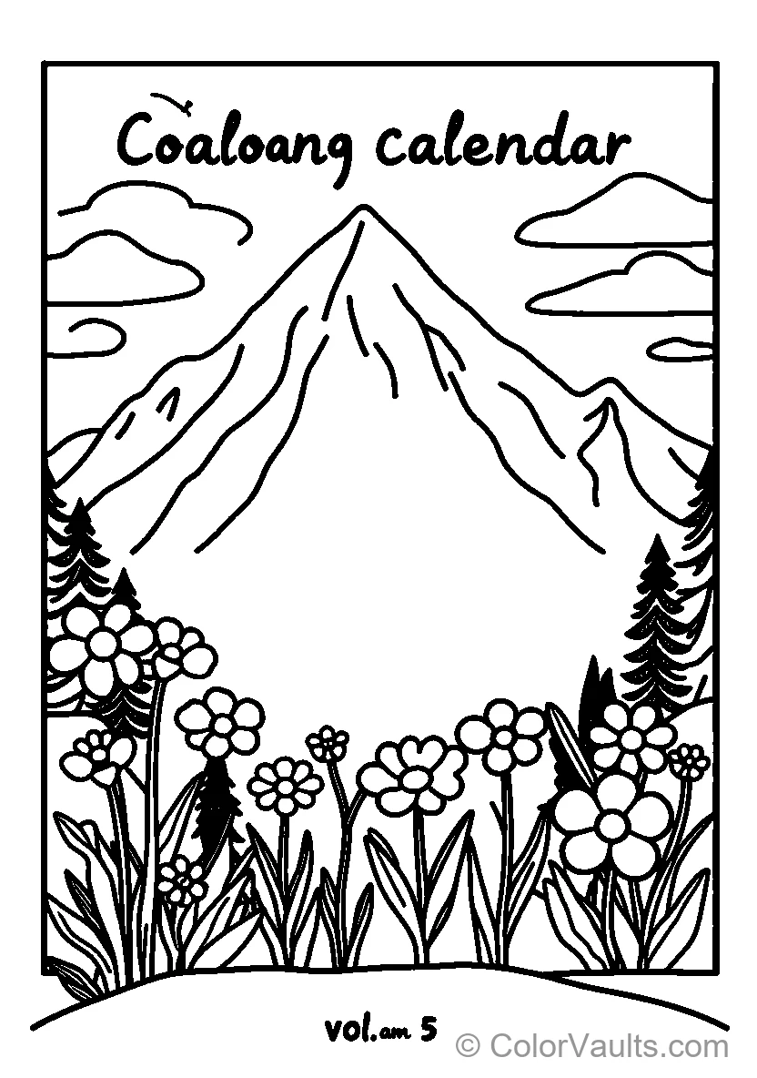 Coaloang Mountain With Flowers