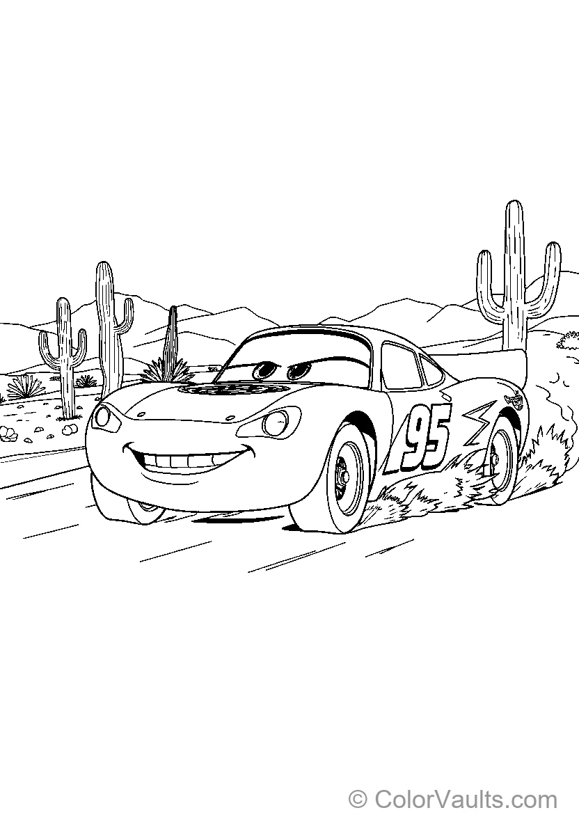 Lightning Mcqueen In Desert Race