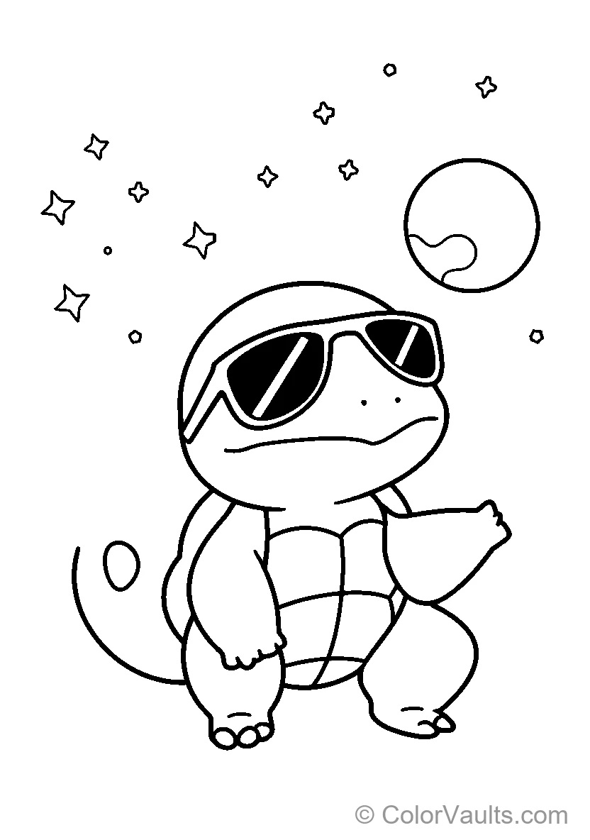 Space Turtle mit Sandwich