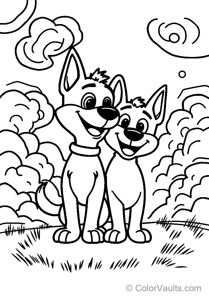 Two Happy Dogs