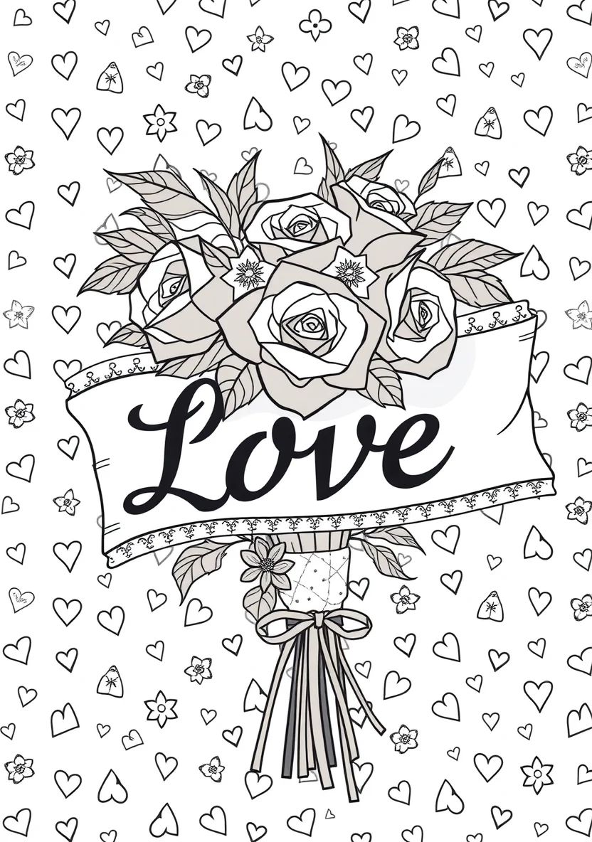 Valentinstag's Day & Love coloring page 1