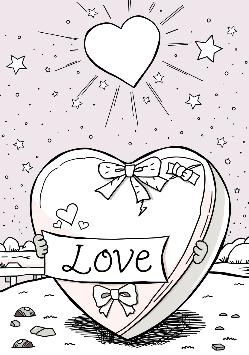 A Loving Valentinstag Theme of a Large Hear