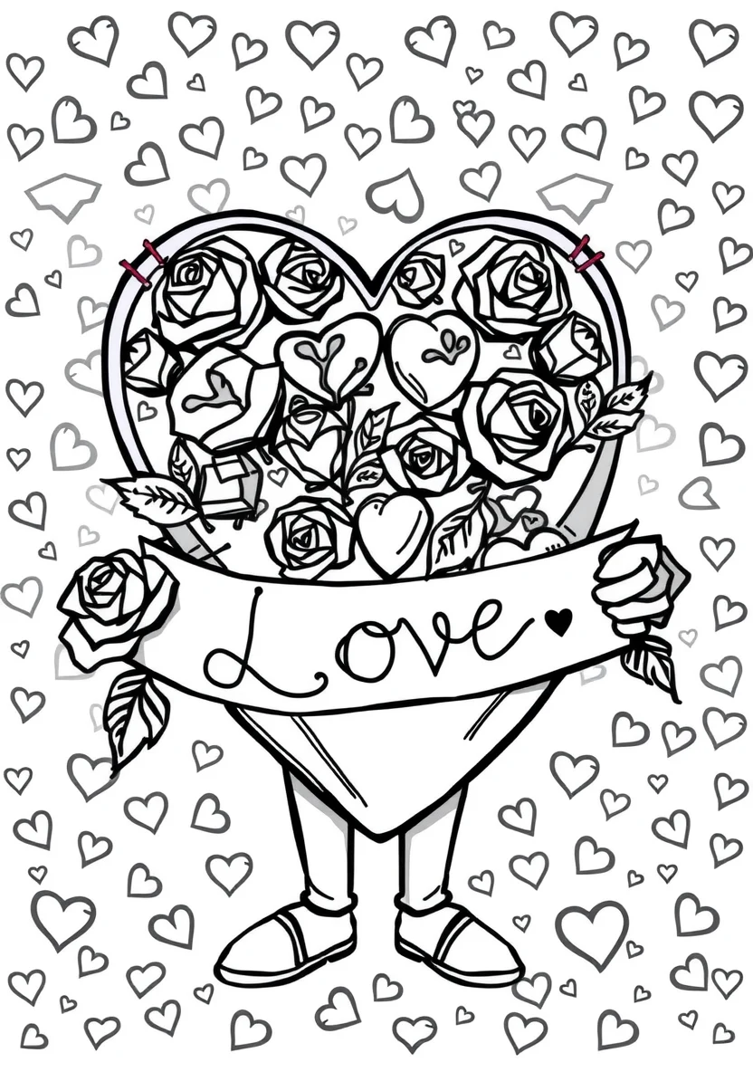 A Loving Valentinstag Theme of a Large Hear