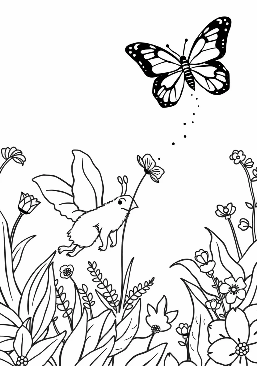 Woezel & Pip coloring page 1