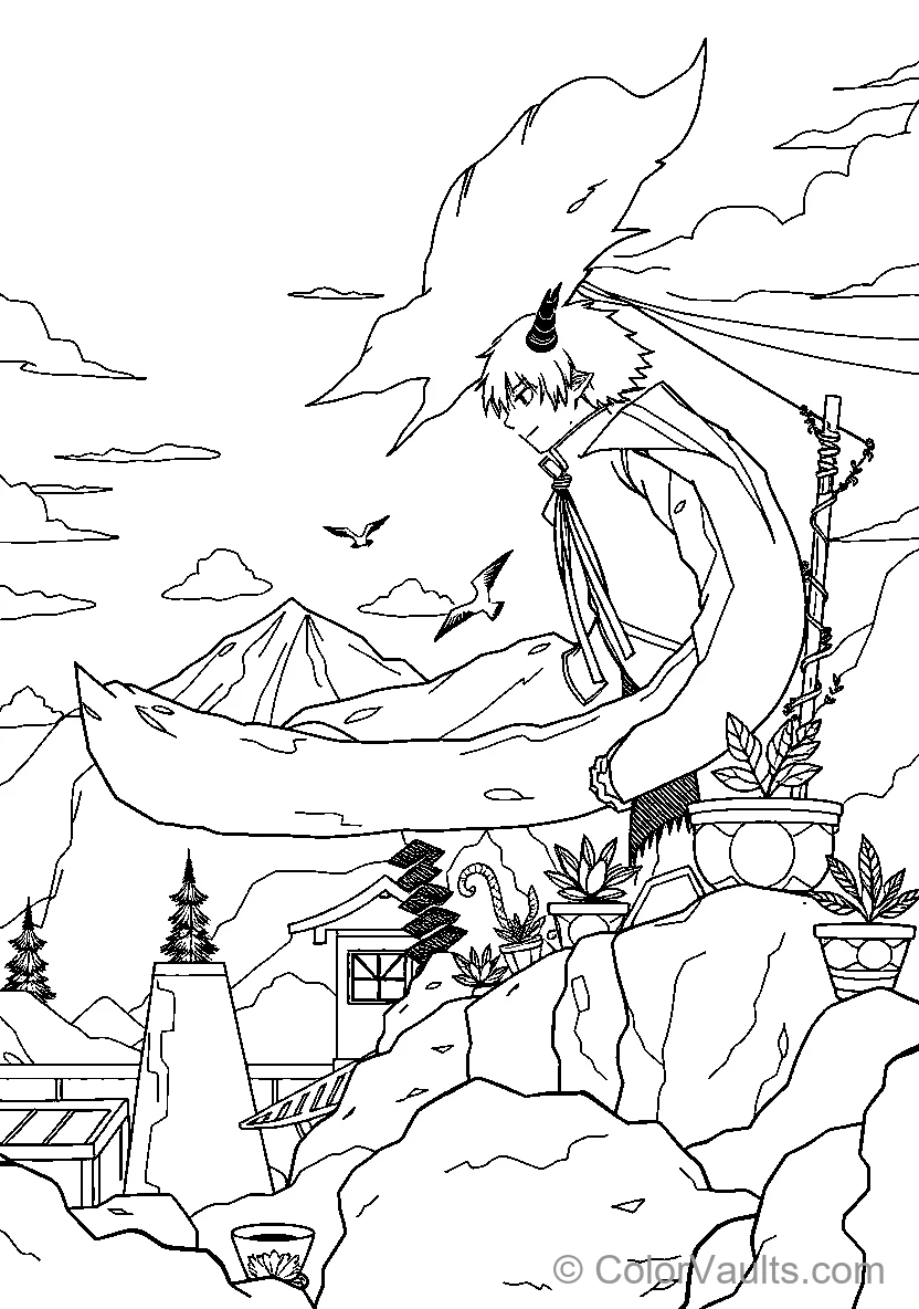 Bird Perched On Rocky Peak