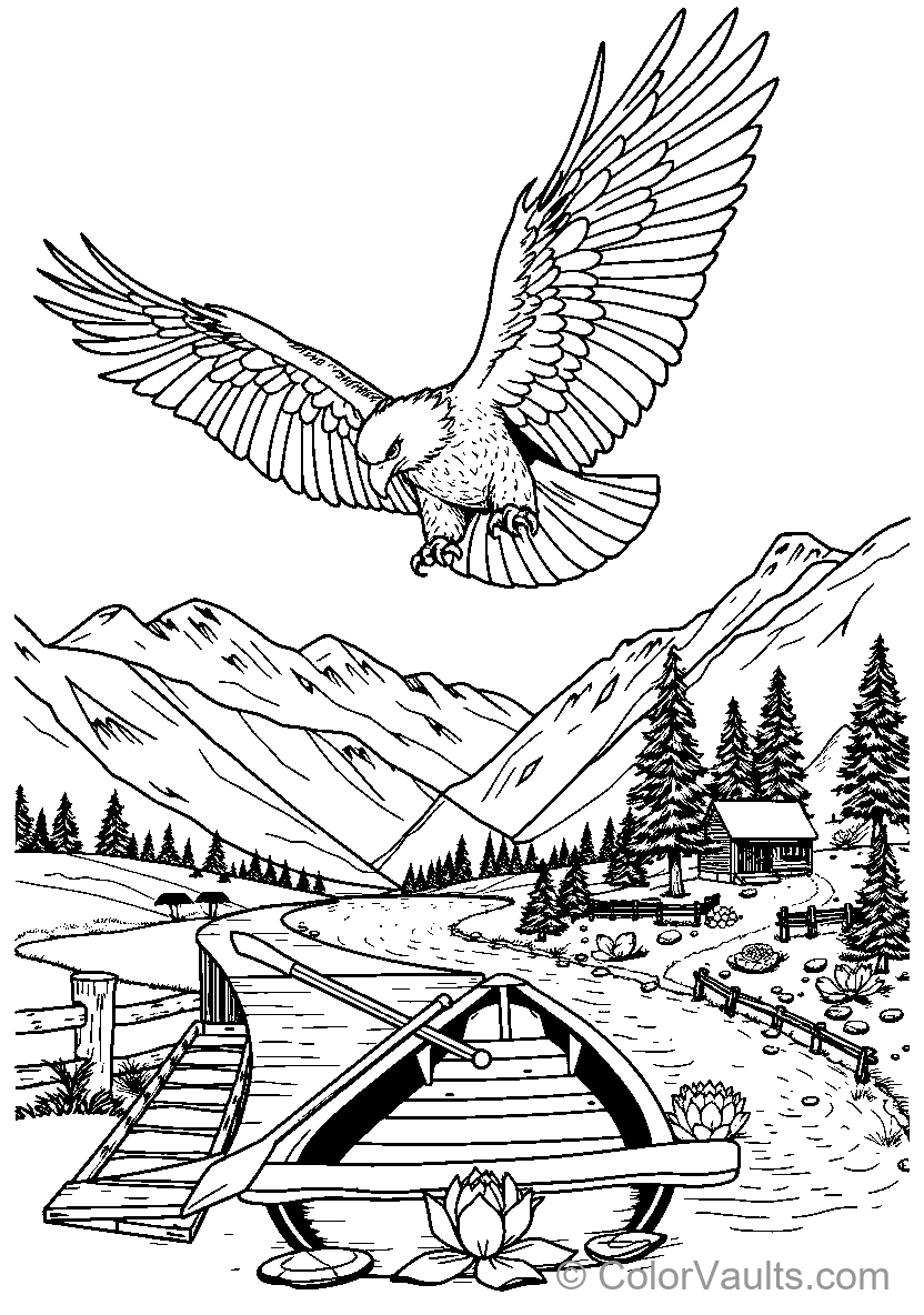 Eagle Over Mountains (Scene 2)