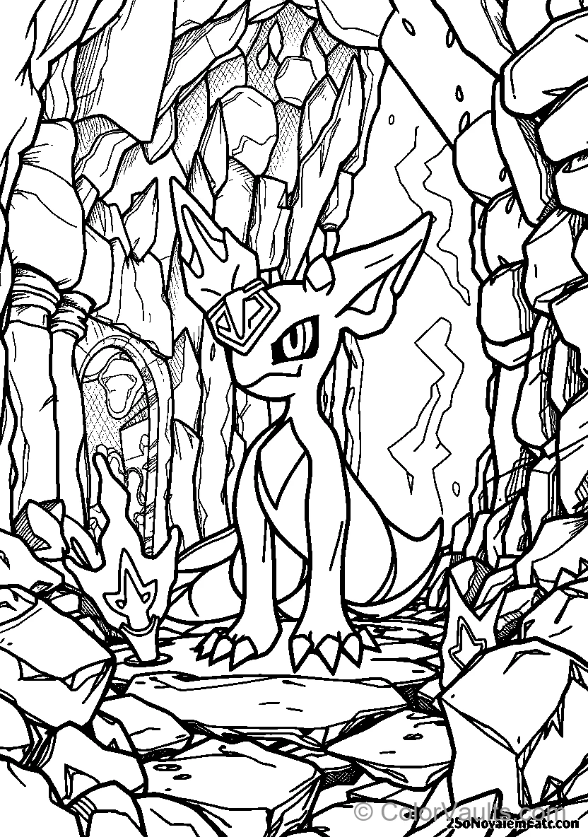 Fantasy Creature In Rocky Terrain