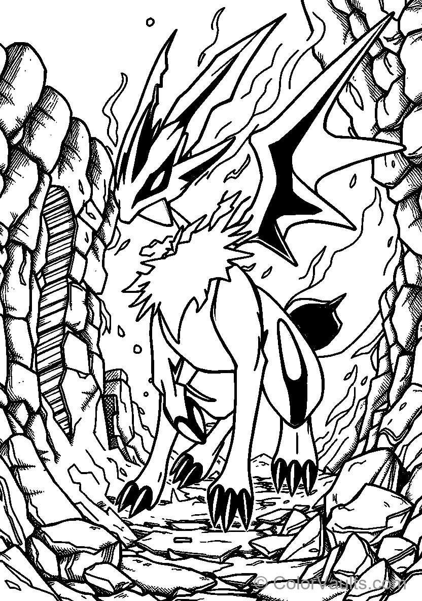 Fierce Creature In A Rocky Landscape