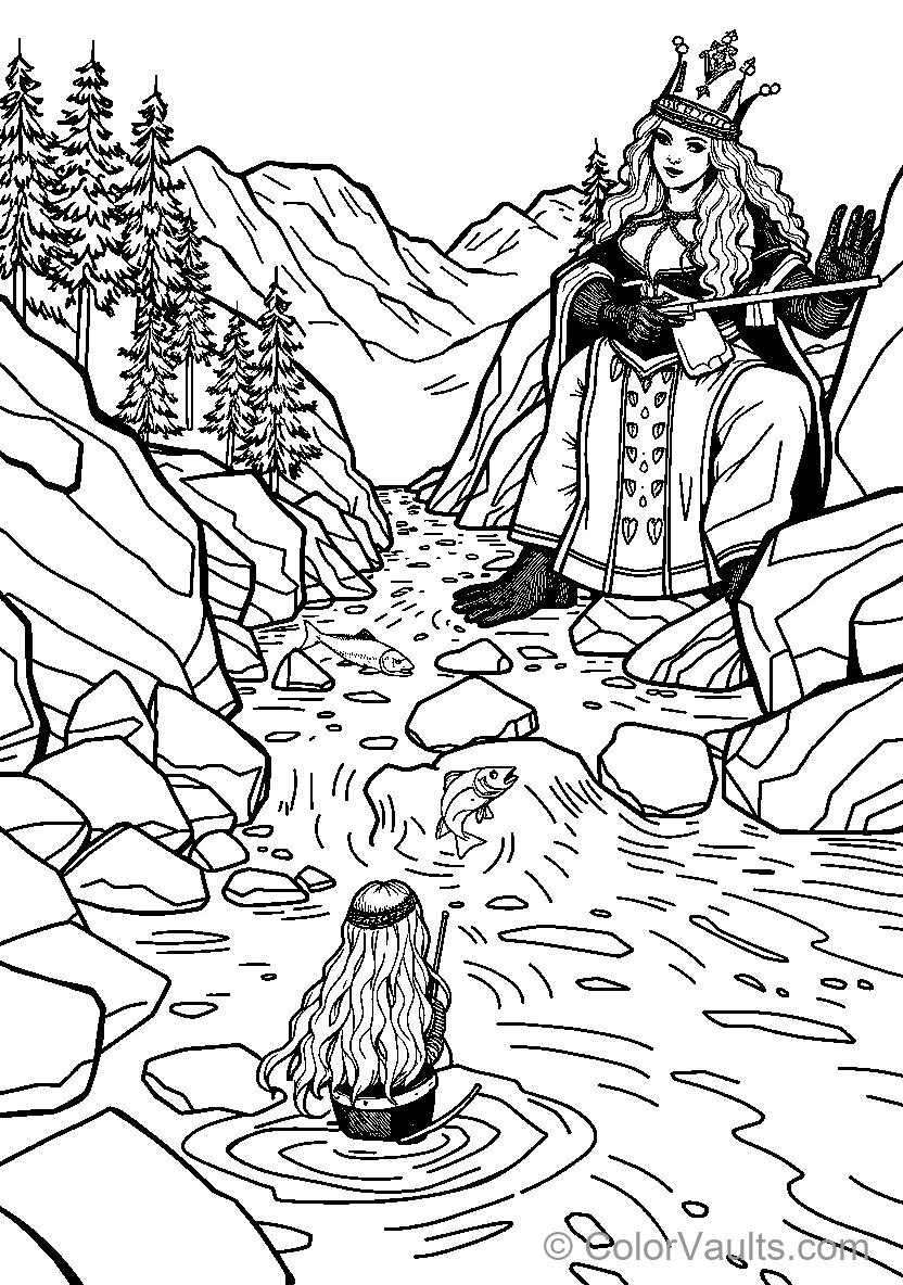Queen In Mountains Meets Mermaid
