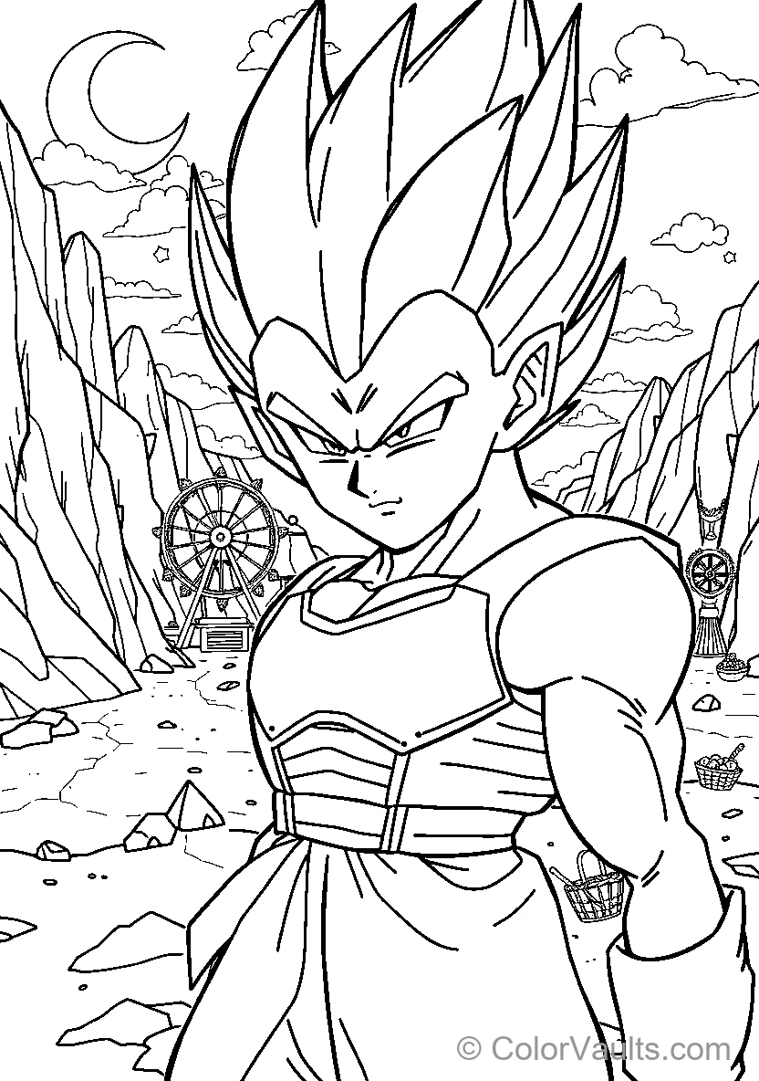 Spiky Haired Warrior On Rocky Terrain