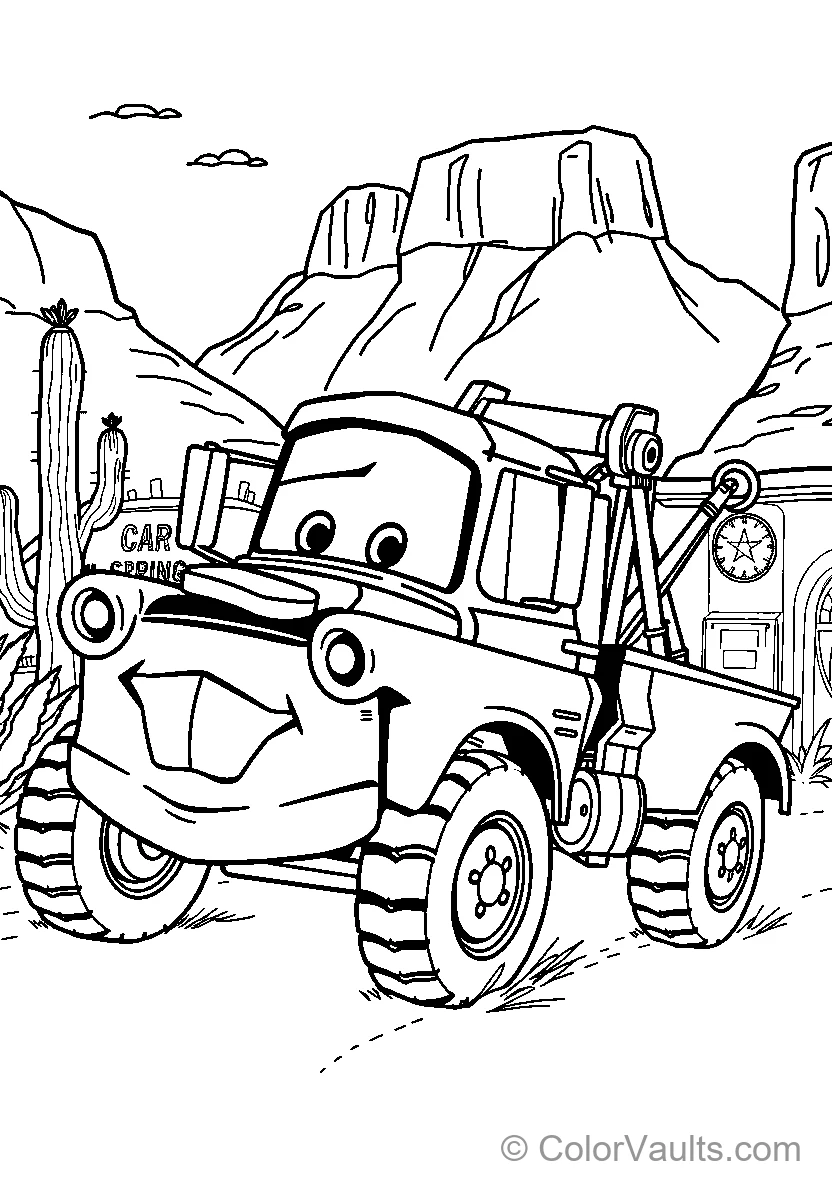 Tow Mater In A Desert Setting
