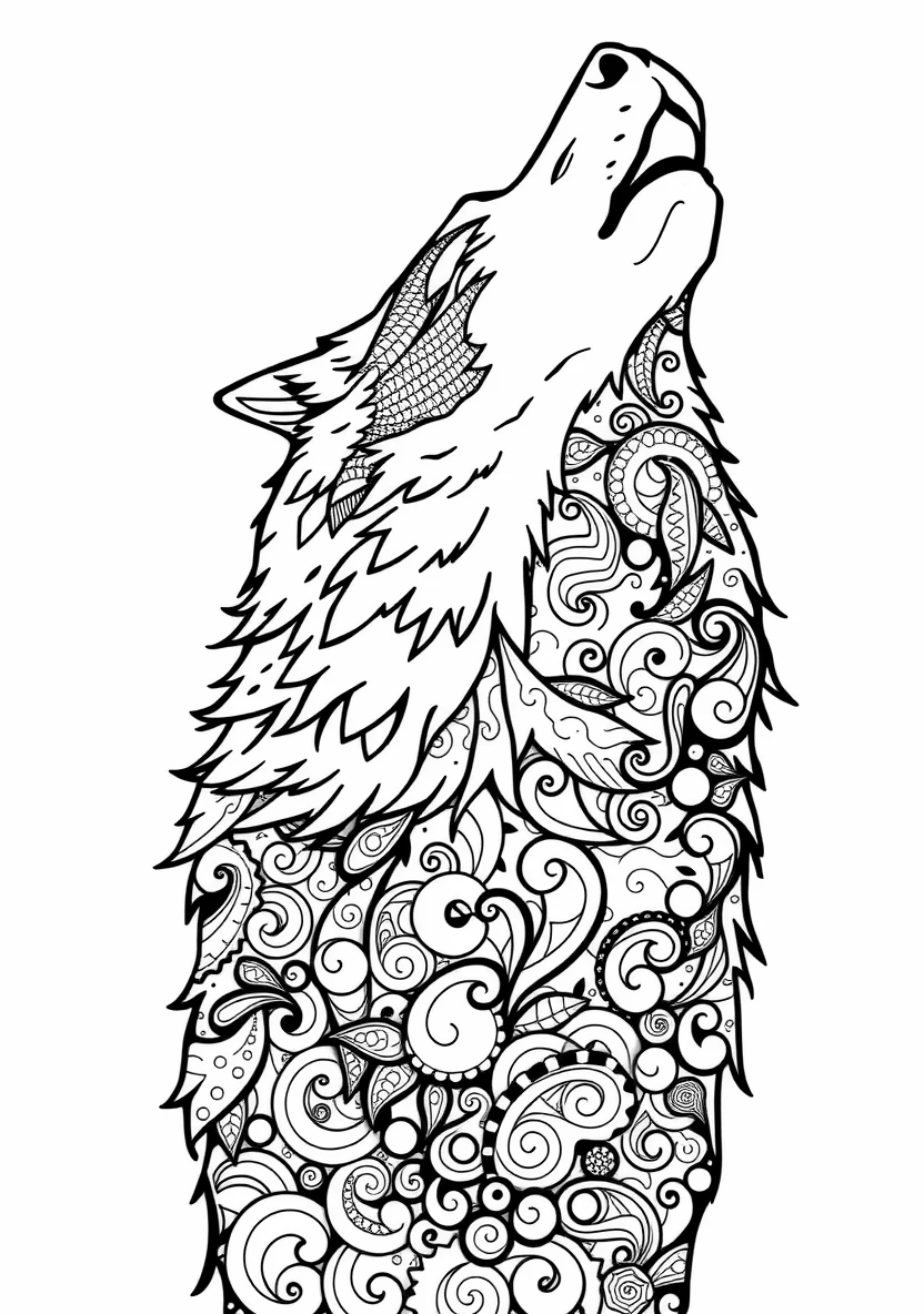A Zentangle Silhouette of a H