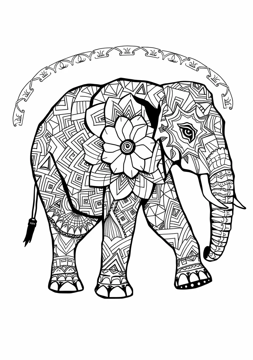 A Zentangle Silhouette of a L