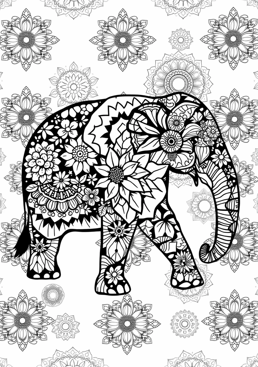 A Zentangle Silhouette of a L