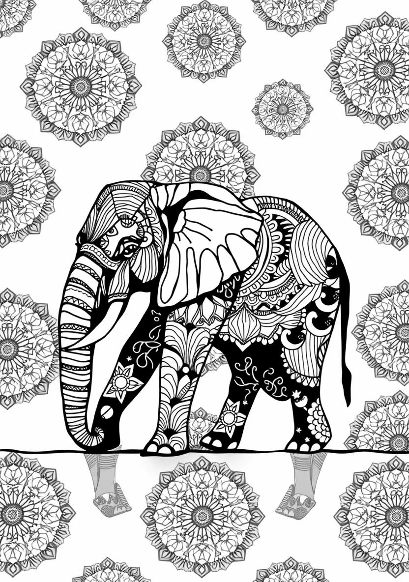 A Zentangle Silhouette of a L