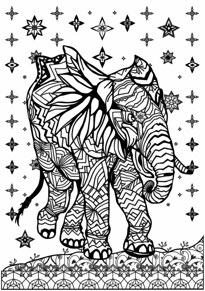 A Zentangle Silhouette of a L