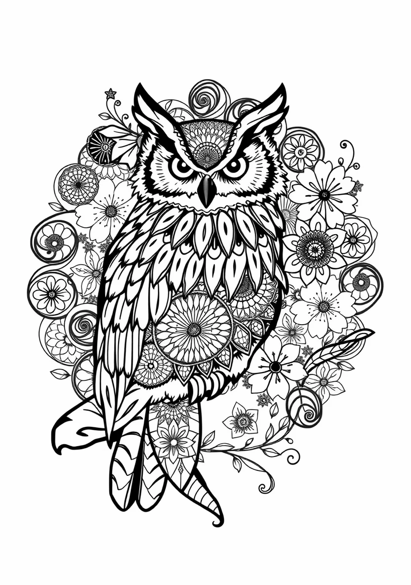 A Zentangle Silhouette of a M