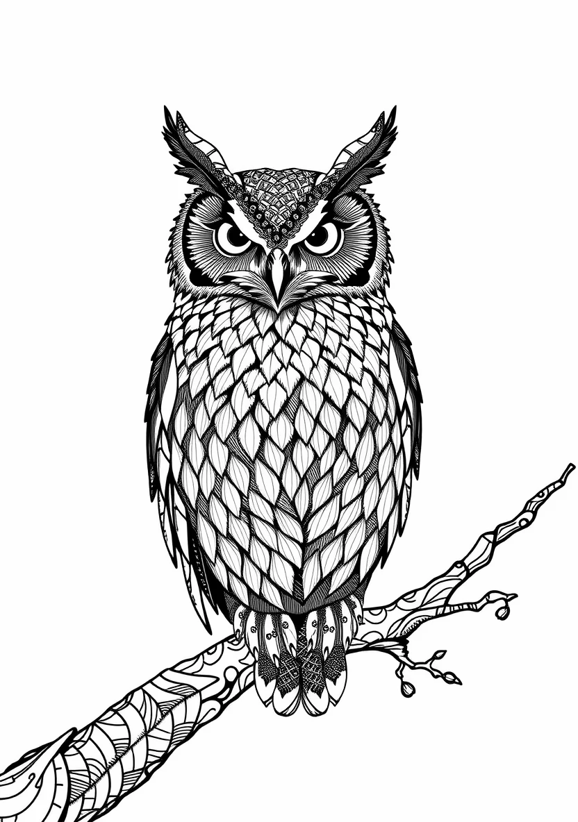 A Zentangle Silhouette of a M