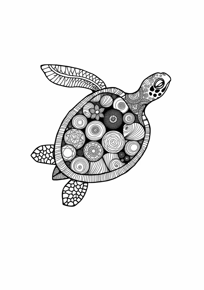 A Zentangle Silhouette of a P