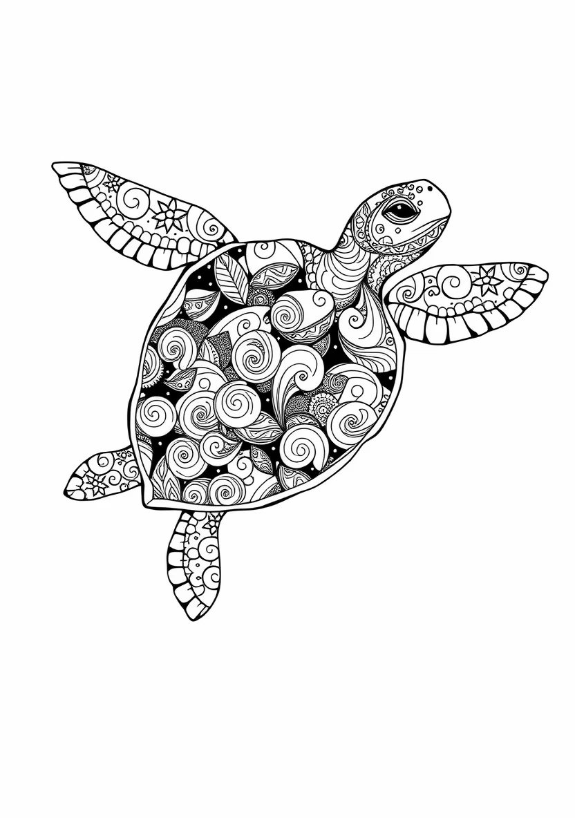 A Zentangle Silhouette of a P