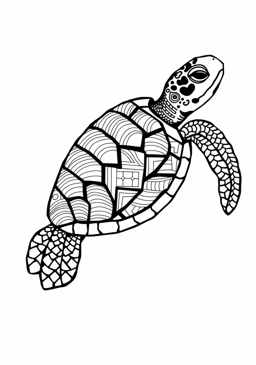 A Zentangle Silhouette of a P
