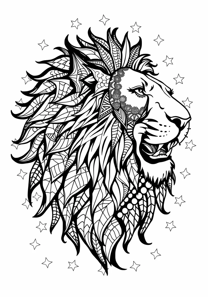A Zentangle Silhouette of a R
