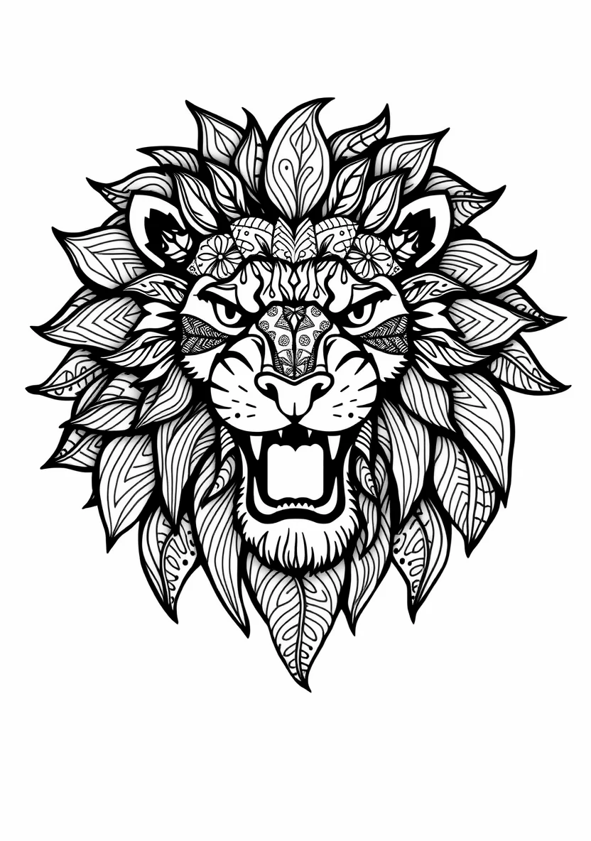 A Zentangle Silhouette of a R