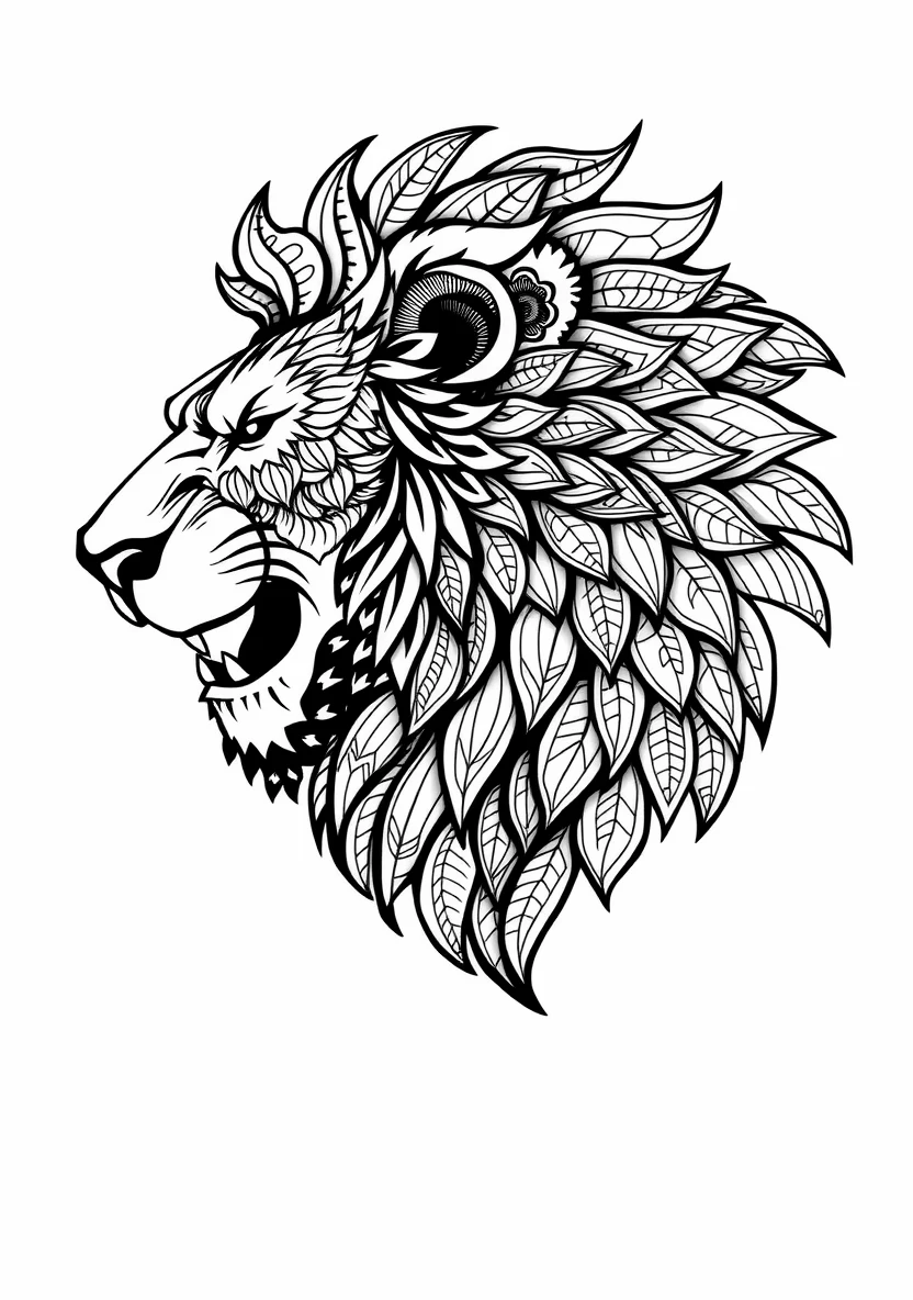 A Zentangle Silhouette of a R