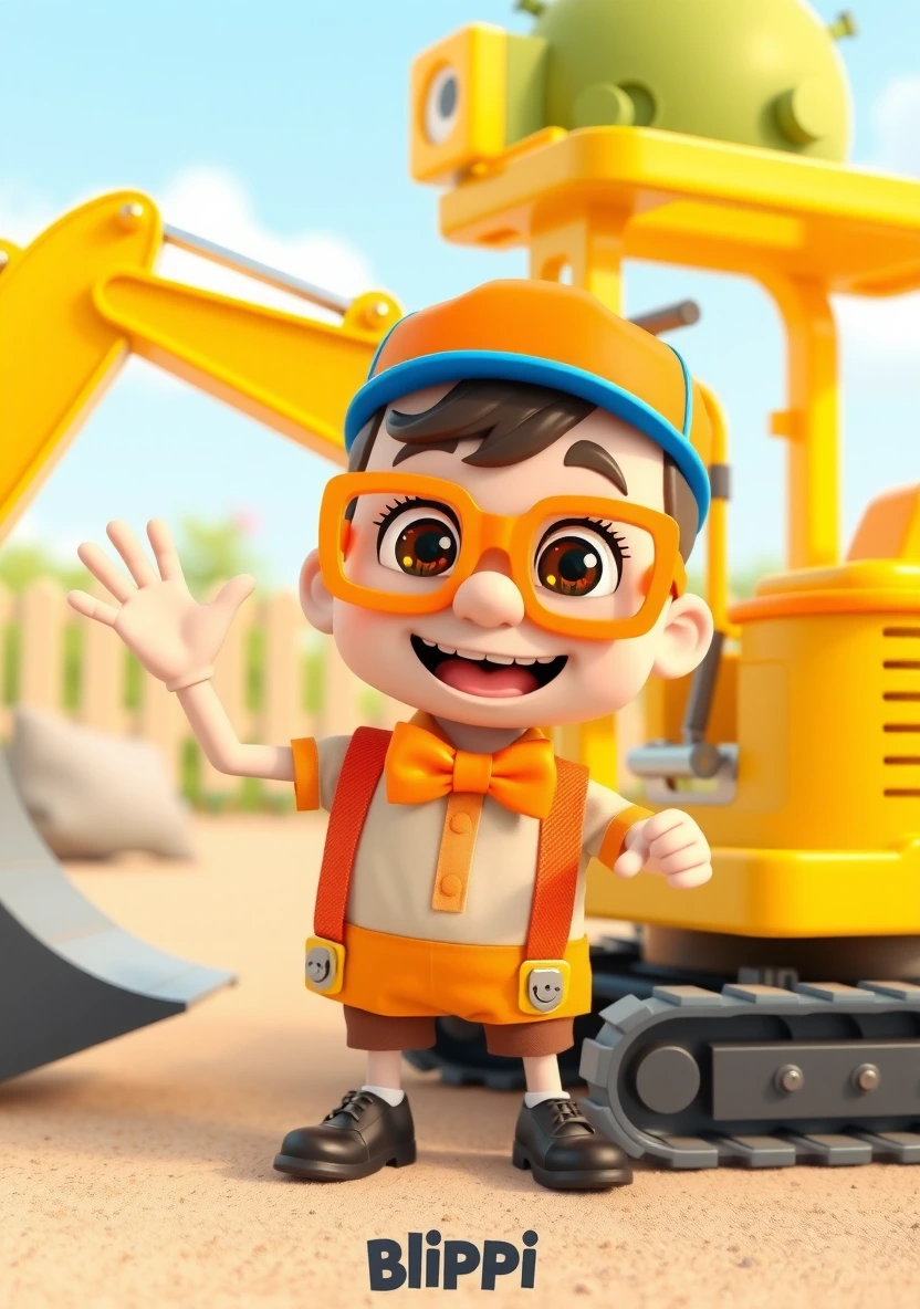 Blippi coloring page 1